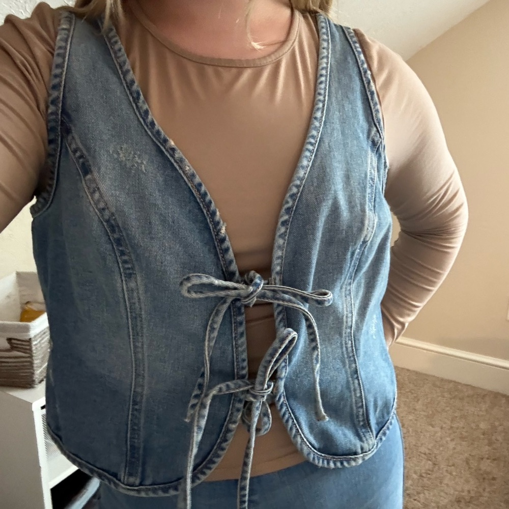 Wild Fable Light Blue Denim Vest
